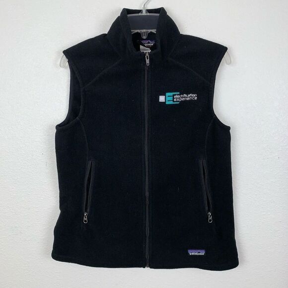 Patagonia Jackets & Blazers - Patagonia Synchilla Black Fuzzy Vert Zip Up Large